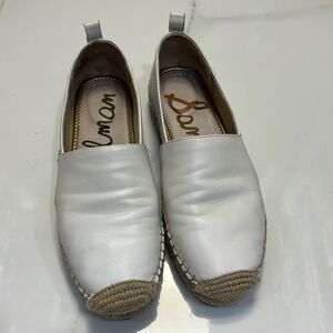 Sam Edelman Khloe white, leather espadrilles